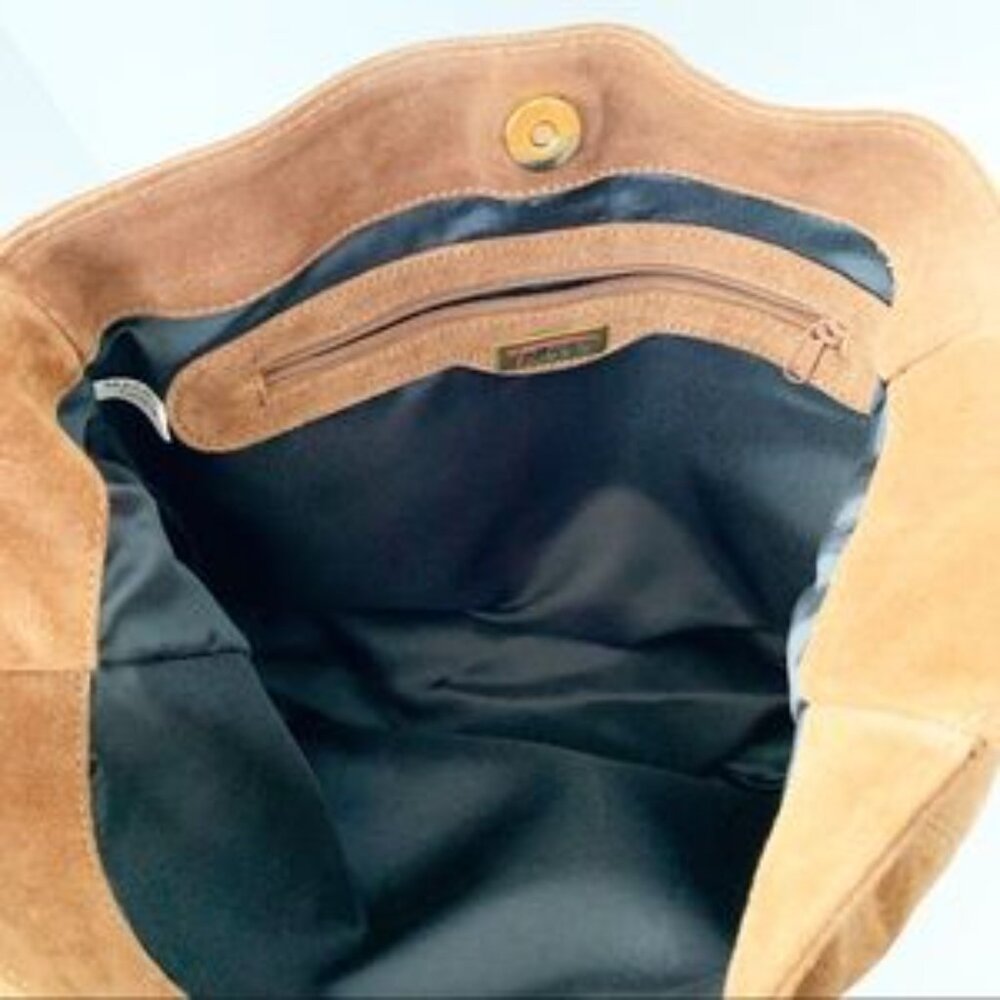 Talbots Suede Boho Shoulder Bag with Wide Strap - Picture 4 of 8